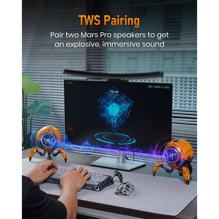 خرید اسپیکر GravaStar Mars Pro - بی‌سیم - نسخه War Damaged Yellow